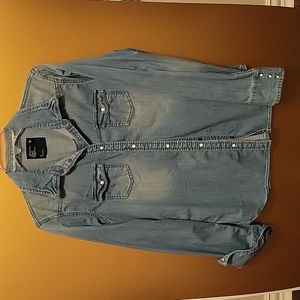 American Eagle denim western shirt